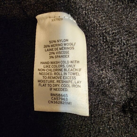 Halogen Hooded Wool blend Cardigan Sweater Black Large Some pilling - Picture 11 of 12